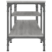 Mueble TV hierro y madera contrachapada gris Sonoma 161x35x45cm