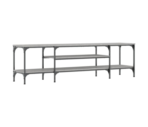 Mueble TV hierro y madera contrachapada gris Sonoma 161x35x45cm