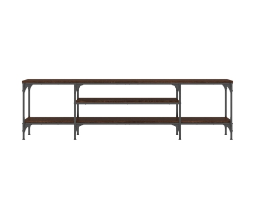 Mueble TV hierro madera contrachapada roble marrón 161x35x45 cm