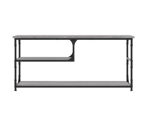 Mueble de TV contrachapada y acero gris Sonoma 103x38x46,5 cm