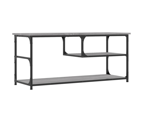 Mueble de TV contrachapada y acero gris Sonoma 103x38x46,5 cm