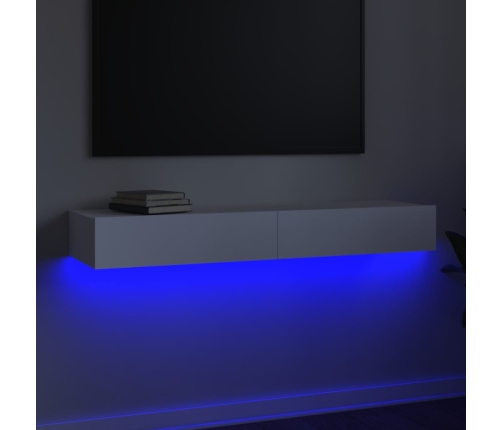 Mueble para TV con luces LED blanco 120x35x15,5 cm