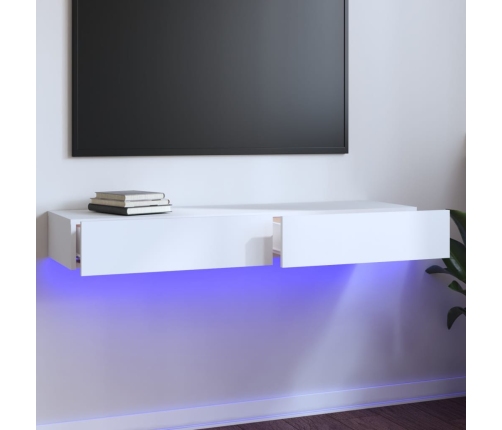 Mueble para TV con luces LED blanco 120x35x15,5 cm