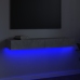 Mueble para TV con luces LED gris hormigón 120x35x15,5 cm