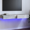 Mueble para TV con luces LED gris hormigón 120x35x15,5 cm