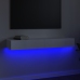 Mueble para TV con luces LED blanco brillante 120x35x15,5 cm