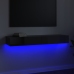 Mueble para TV con luces LED negro brillante 120x35x15,5 cm