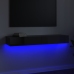 Mueble para TV con luces LED gris brillante 120x35x15,5 cm