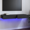 Mueble para TV con luces LED gris brillante 120x35x15,5 cm