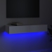 Mueble de TV con luces LED blanco 90x35x15,5 cm