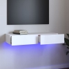 Mueble de TV con luces LED blanco 90x35x15,5 cm