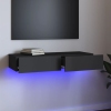 Mueble para TV con luces LED gris 90x35x15,5 cm