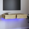 Mueble de TV con luces LED roble Sonoma 90x35x15,5 cm