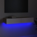 Mueble de TV con luces LED blanco y roble Sonoma 90x35x15,5 cm