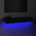 Mueble para TV con luces LED negro brillante 90x35x15,5 cm