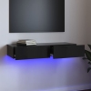 Mueble para TV con luces LED negro brillante 90x35x15,5 cm