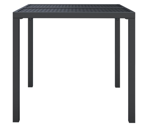 vidaXL Mesa de jardín de acero gris antracita 80x80x72 cm