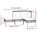 Set de muebles de jardín 4 pzas y cojines ratán sintético gris