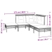 Set de muebles de jardín 5 pzas y cojines ratán sintético gris