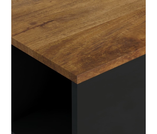 Mesa de centro de madera maciza mango 60x50x35 cm