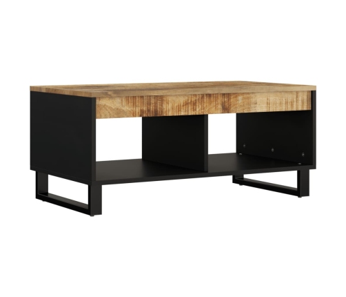 Mesa de centro de madera maciza mango 90x50x40 cm