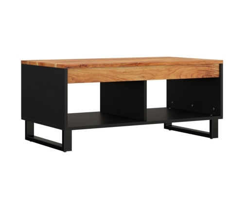 Mesa de centro de madera maciza de acacia 90x50x40 cm