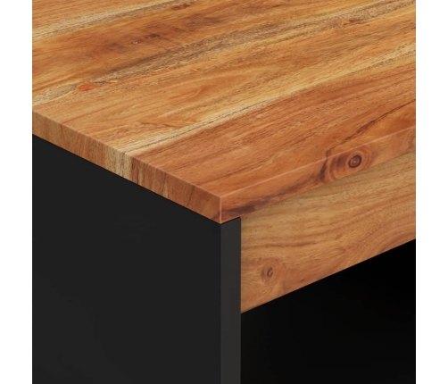 Mesa de centro de madera maciza de acacia 90x50x40 cm