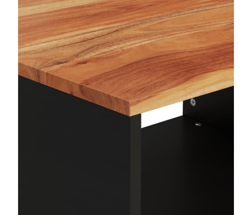 Mesa de centro de madera maciza de acacia 60x50x40 cm