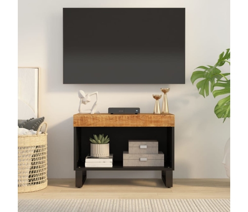 Mueble de TV madera maciza de mango 60x33x43,5 cm