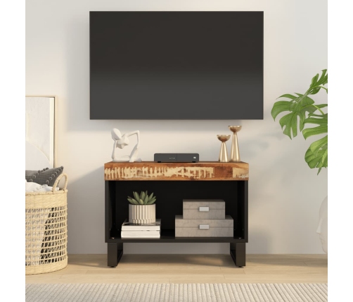 Mueble de TV madera maciza reciclada 60x33x43,5 cm