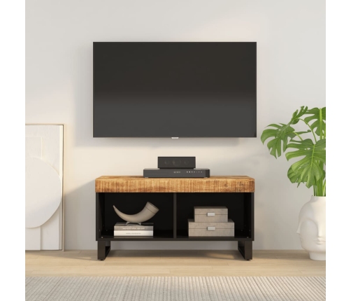 Mueble de TV madera maciza de mango 85x33x43,5 cm