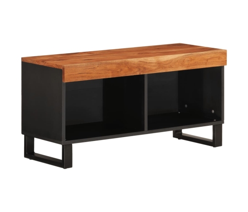 Mueble de TV madera maciza de acacia 85x33x43,5 cm