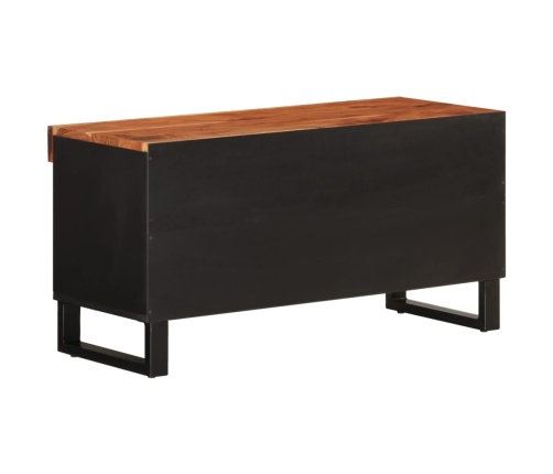 Mueble de TV madera maciza de acacia 85x33x43,5 cm