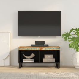 Mueble de TV madera maciza reciclada 85x33x43,5 cm