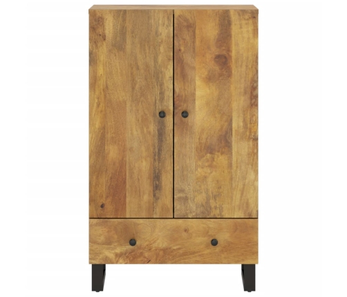 Aparador con cajón hierro y madera maciza mango 60x33x100 cm