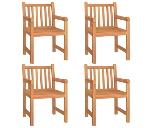 Juego de comedor para jardín 5 piezas madera maciza de teca