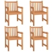 Juego de comedor para jardín 5 piezas madera maciza de teca