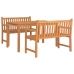 Juego de comedor para jardín 3 pzas madera maciza de teca