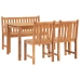 Juego de comedor para jardín 4 piezas madera maciza de teca