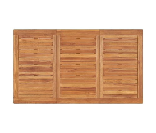 Juego de comedor para jardín 5 piezas madera maciza de teca