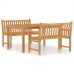 Juego de comedor para jardín 3 pzas madera maciza de teca