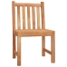 Juego de comedor para jardín 5 piezas madera maciza de teca