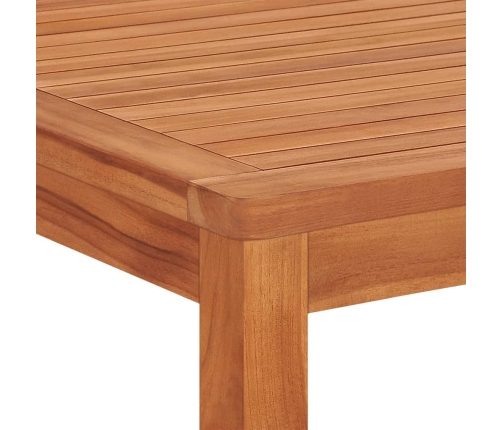 Juego de comedor para jardín 5 piezas madera maciza de teca