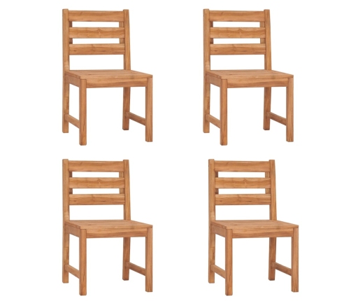 Juego de comedor para jardín 5 piezas madera maciza de teca
