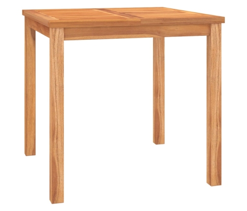 Juego de comedor para jardín 5 piezas madera maciza de teca