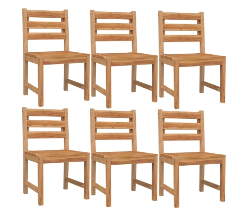 Juego de comedor de jardín 7 piezas madera maciza de teca