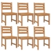 Juego de comedor de jardín 7 piezas madera maciza de teca