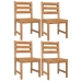 Juego de comedor para jardín 5 piezas madera maciza de teca