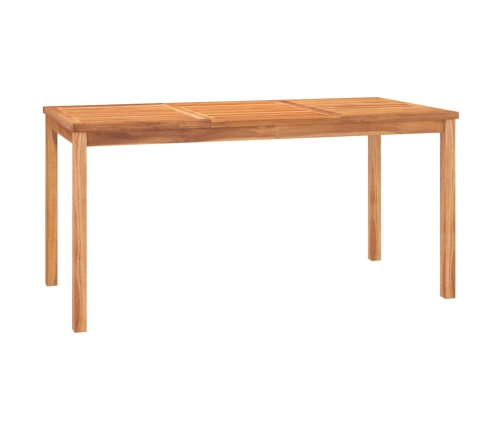 Juego de comedor para jardín 5 piezas madera maciza de teca