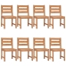 Juego de comedor para jardín 9 piezas madera maciza de teca